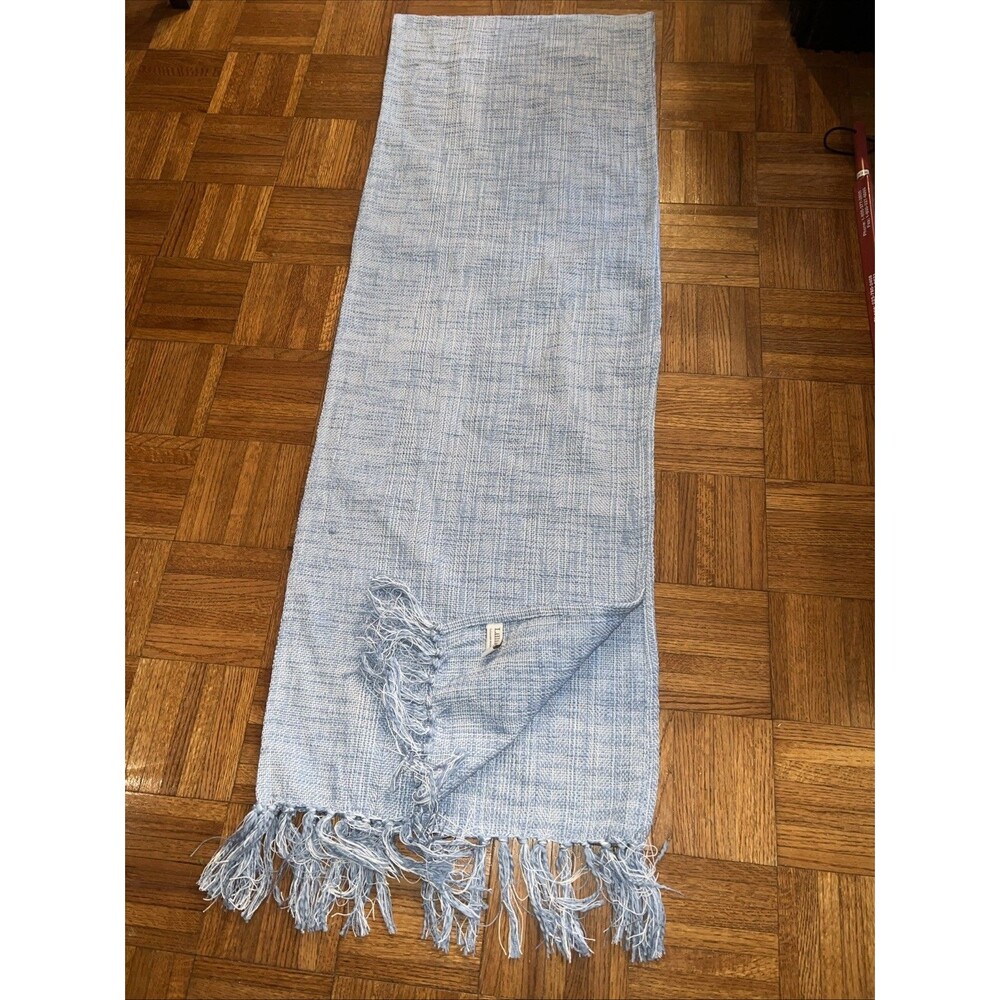 Lillian August Cotton Woven Runner Long 108”x17” Table Runner Farmhouse Decor
